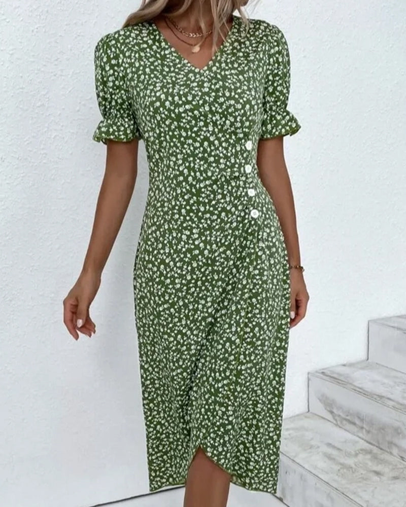 Larissa | Women's Elegant Floral Summer Midi Dress