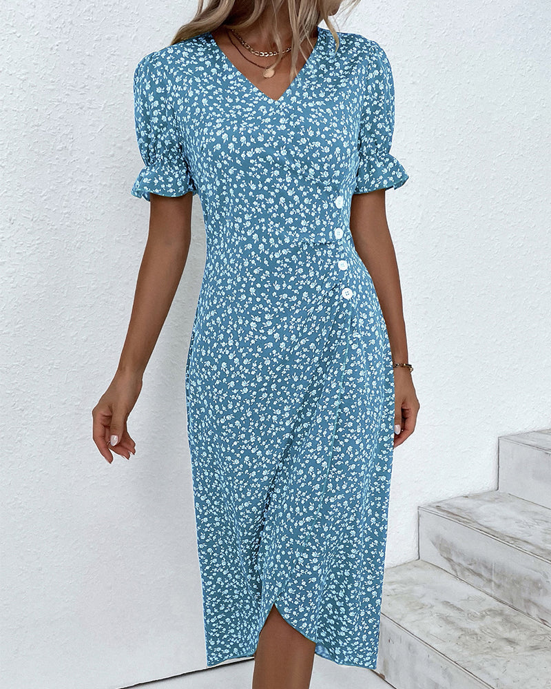 Larissa | Women's Elegant Floral Summer Midi Dress