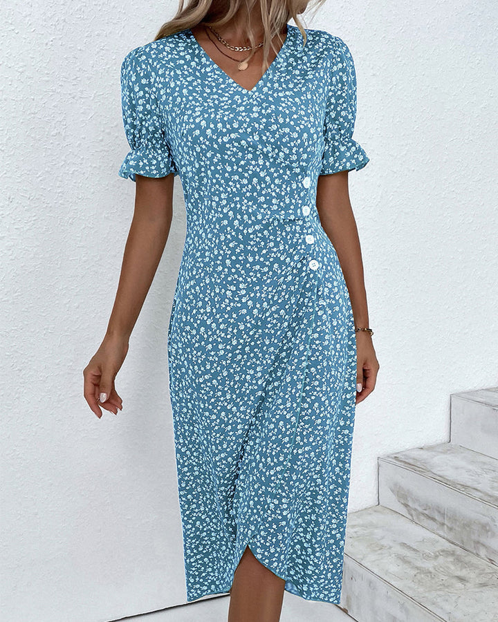 Larissa | Women's Elegant Floral Summer Midi Dress