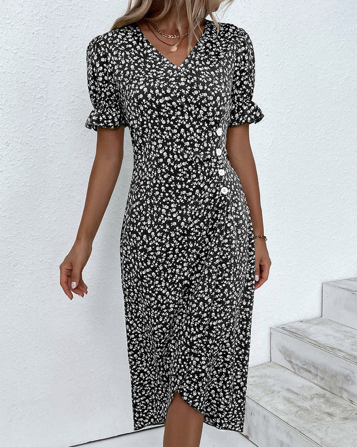 Larissa | Women's Elegant Floral Summer Midi Dress