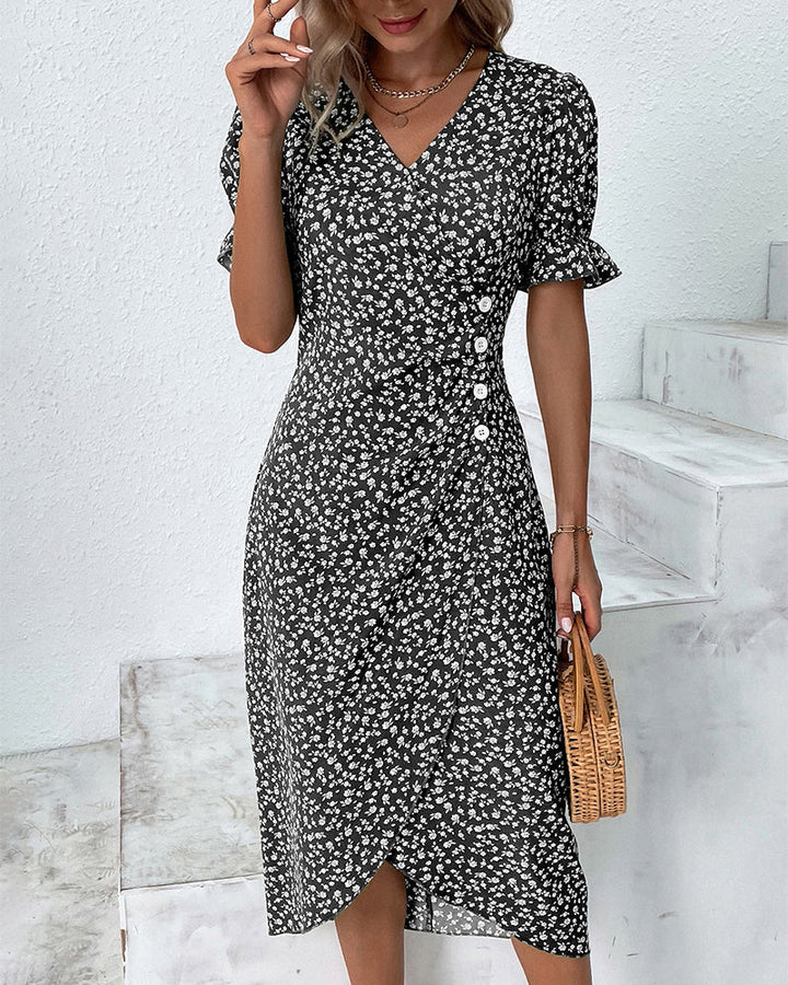 Larissa | Women's Elegant Floral Summer Midi Dress