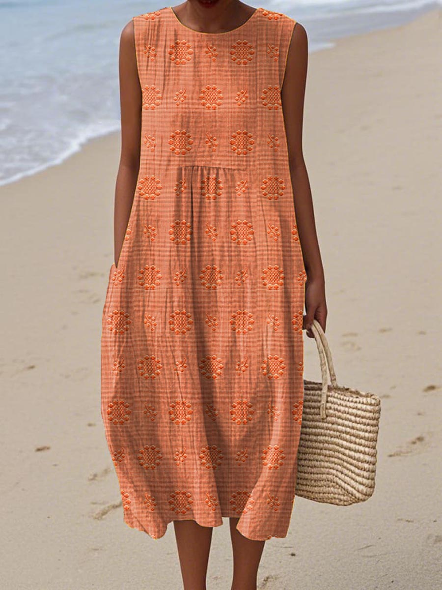 Olivia – Printed Midi Dress