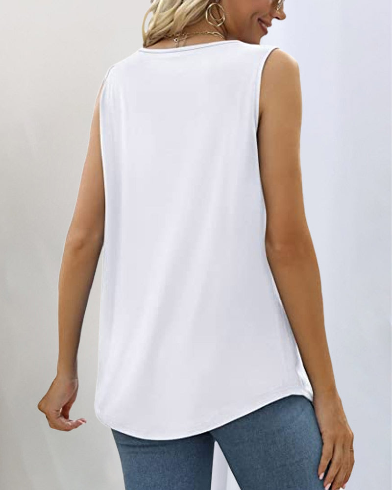 Nora | Women Sleeveless Tank Top with Square Neckline