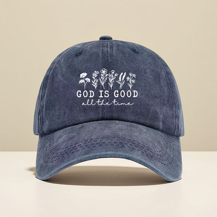Women's Floral & God Is Good Vintage Washed Hat