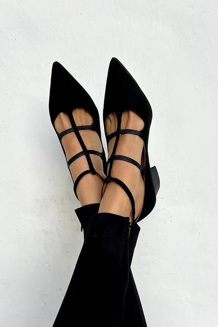 Bree - Elegant Strappy Kitten Heels
