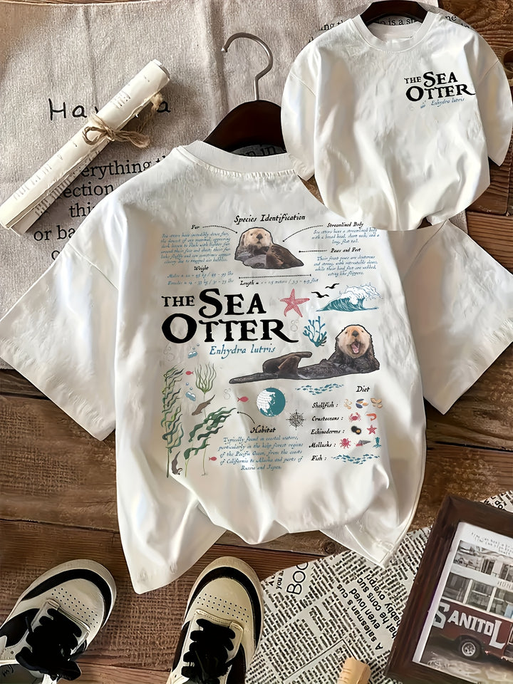Sea Otter - Women's Comfort Casual Short Sleeve Graphic Tee