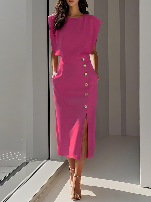 Austrie | Effortless Charm Formal Midi Dress