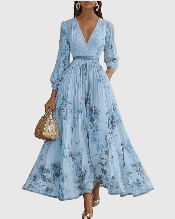 Rowella | Women's Elegant Pleated Wedding Guest Dress