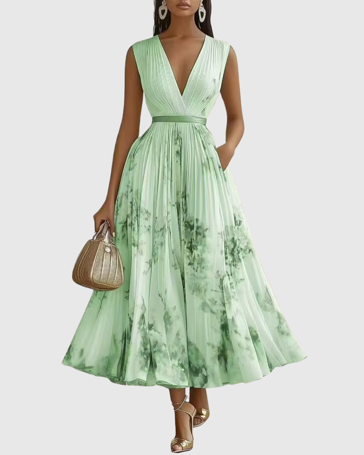 Rowella | Women's Elegant Pleated Wedding Guest Dress