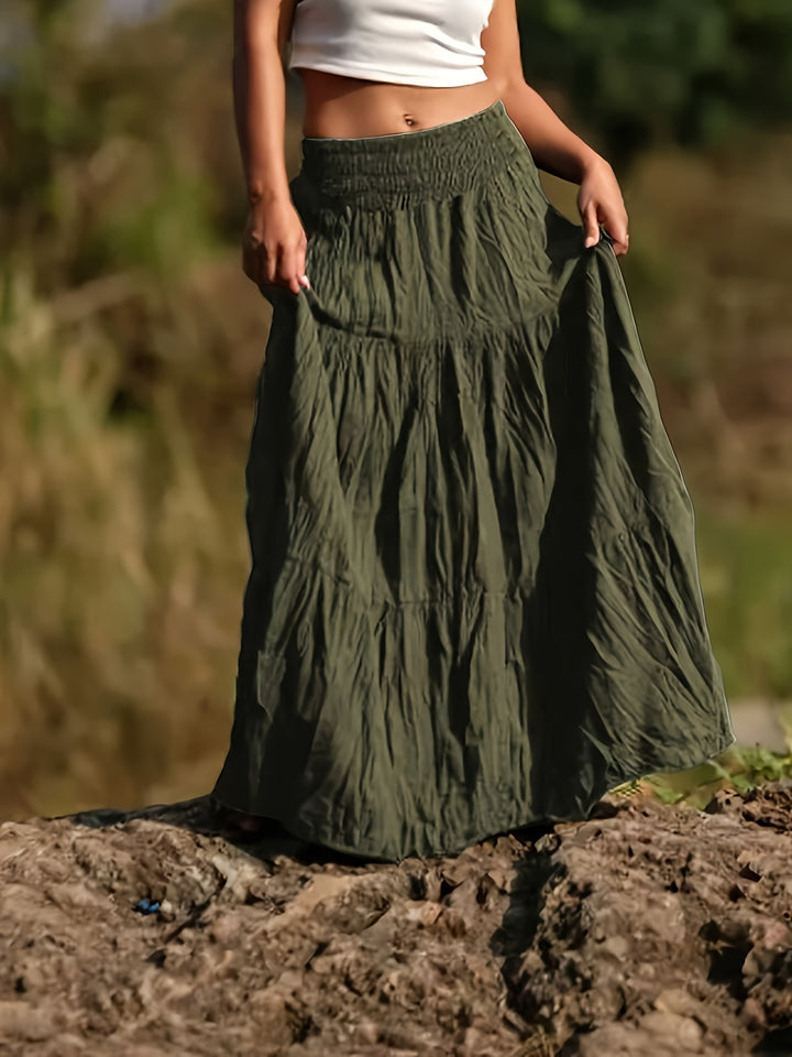 Bonnie - Women's Light Casual Waist-High Pleated Long Skirt