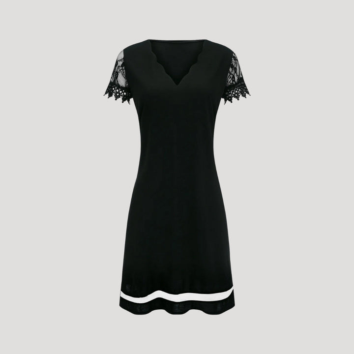 Mirabel | Women’s Mini Cocktail Dress with Short Lace Sleeves