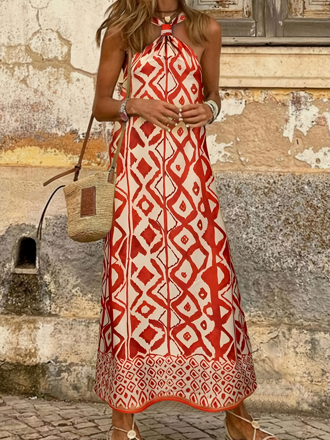 Eliza - Women's Summer Halter Maxi Dress