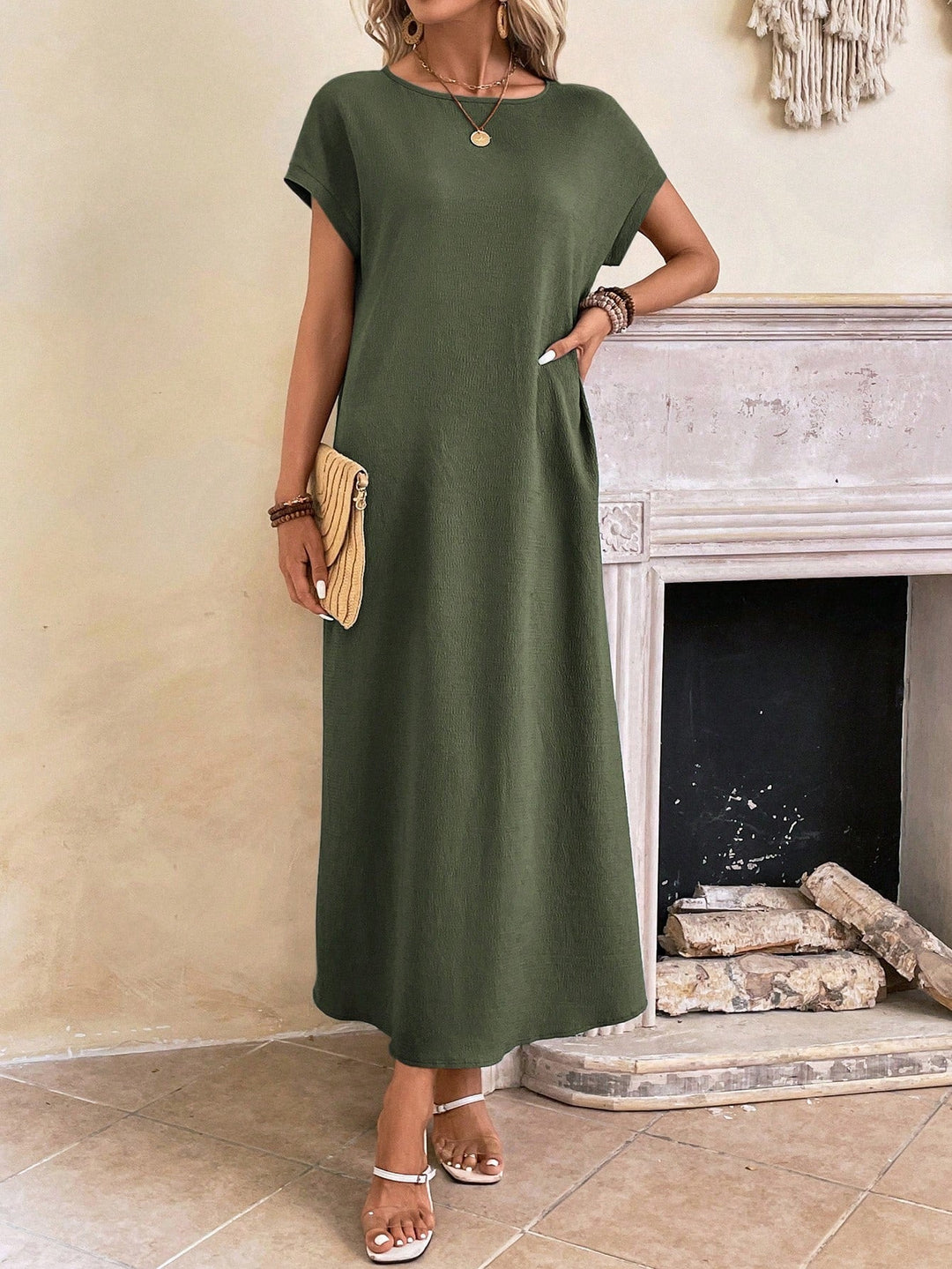 Stella - Casual Batwing Tunic Dress