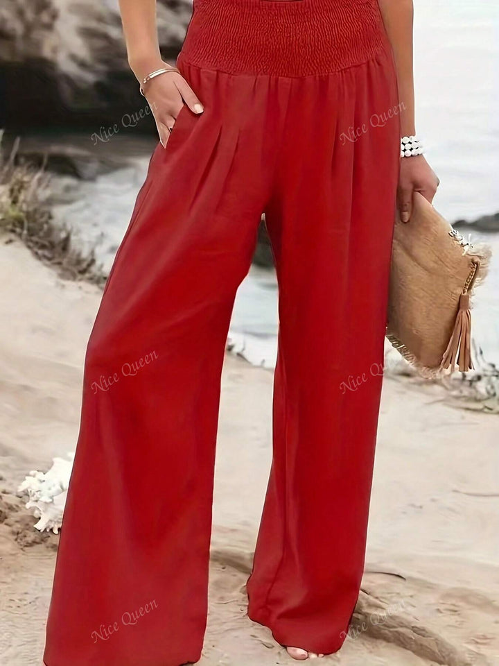 Mary - Casual Wide Leg Linen Summer Pants