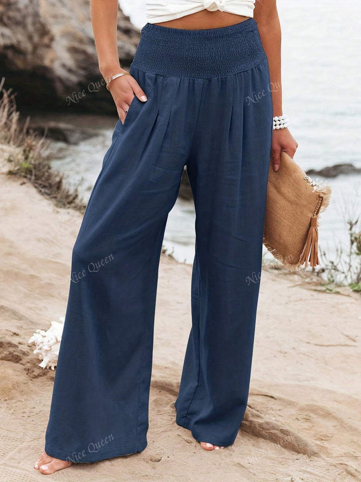Mary - Casual Wide Leg Linen Summer Pants