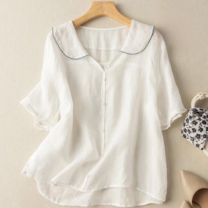 Kristi - Vintage Classic Collared Blouse