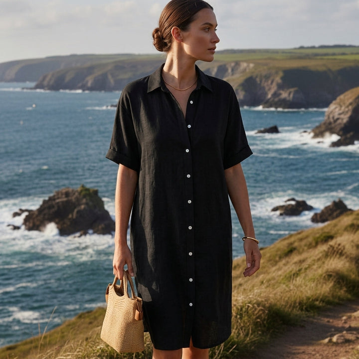 Flor | Women's Button-Down Polo Shirt Dress