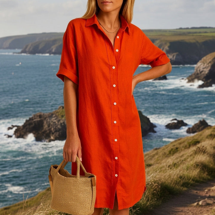 Flor | Women's Button-Down Polo Shirt Dress