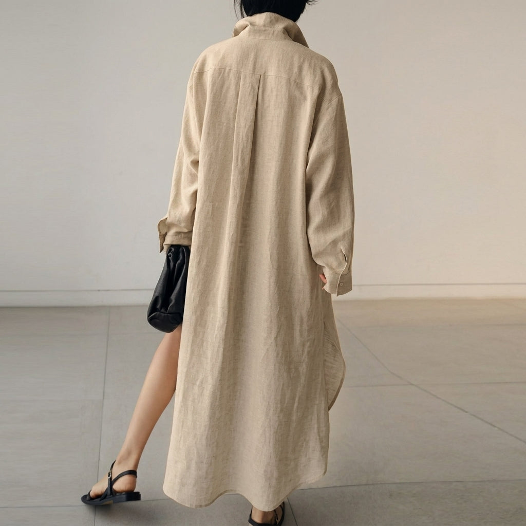 Isabel | Women's Summer Linen Shirt Dress