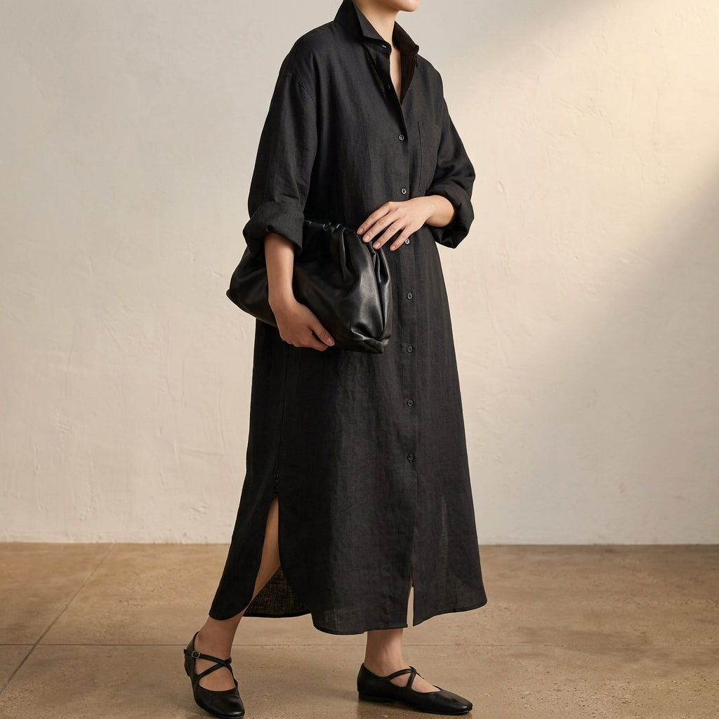 Isabel | Women's Summer Linen Shirt Dress