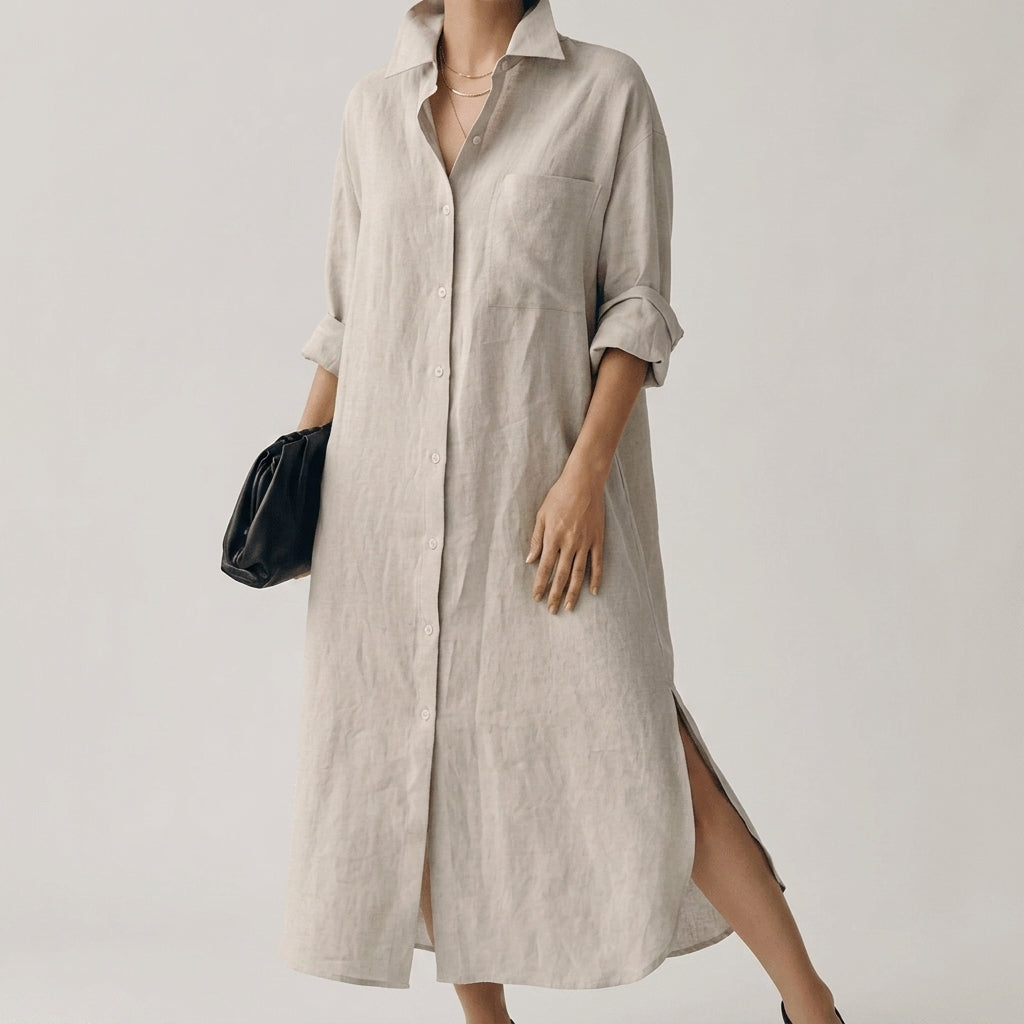Isabel | Women's Summer Linen Shirt Dress