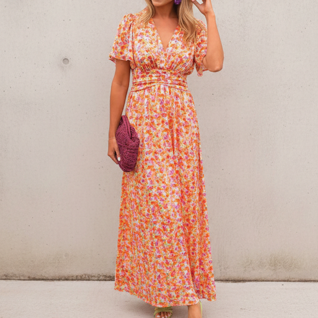 Sanne - Women's Everyday Summer Floral Maxi Dress