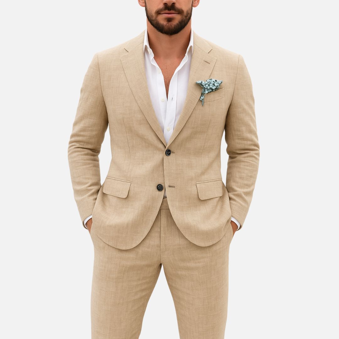 Cole - Men’s Premium Linen Suit Set Lightweight