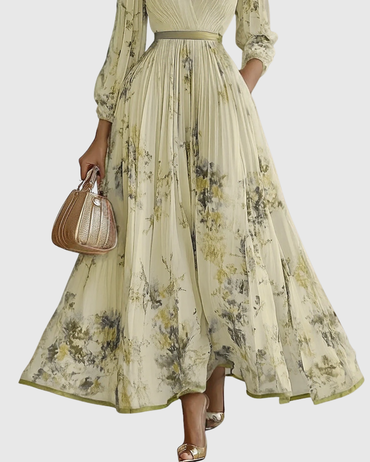 Rowella | Women's Elegant Pleated Wedding Guest Dress