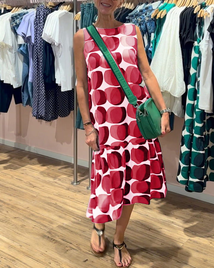 Sue Sleeveless Printed Dress