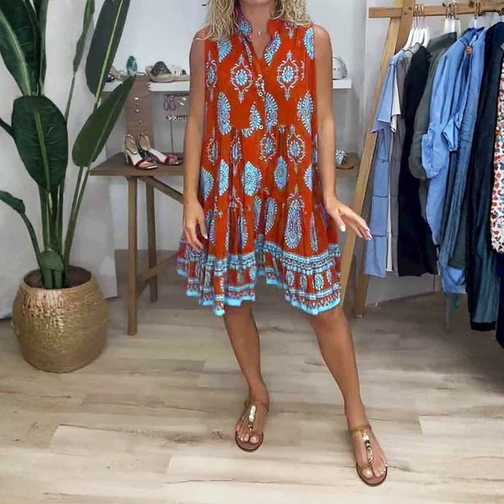 Emily | Women's Boho Printed Sleeveless Sundress
