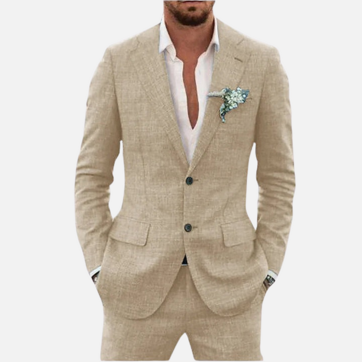 Cole - Men’s Premium Linen Suit Set Lightweight