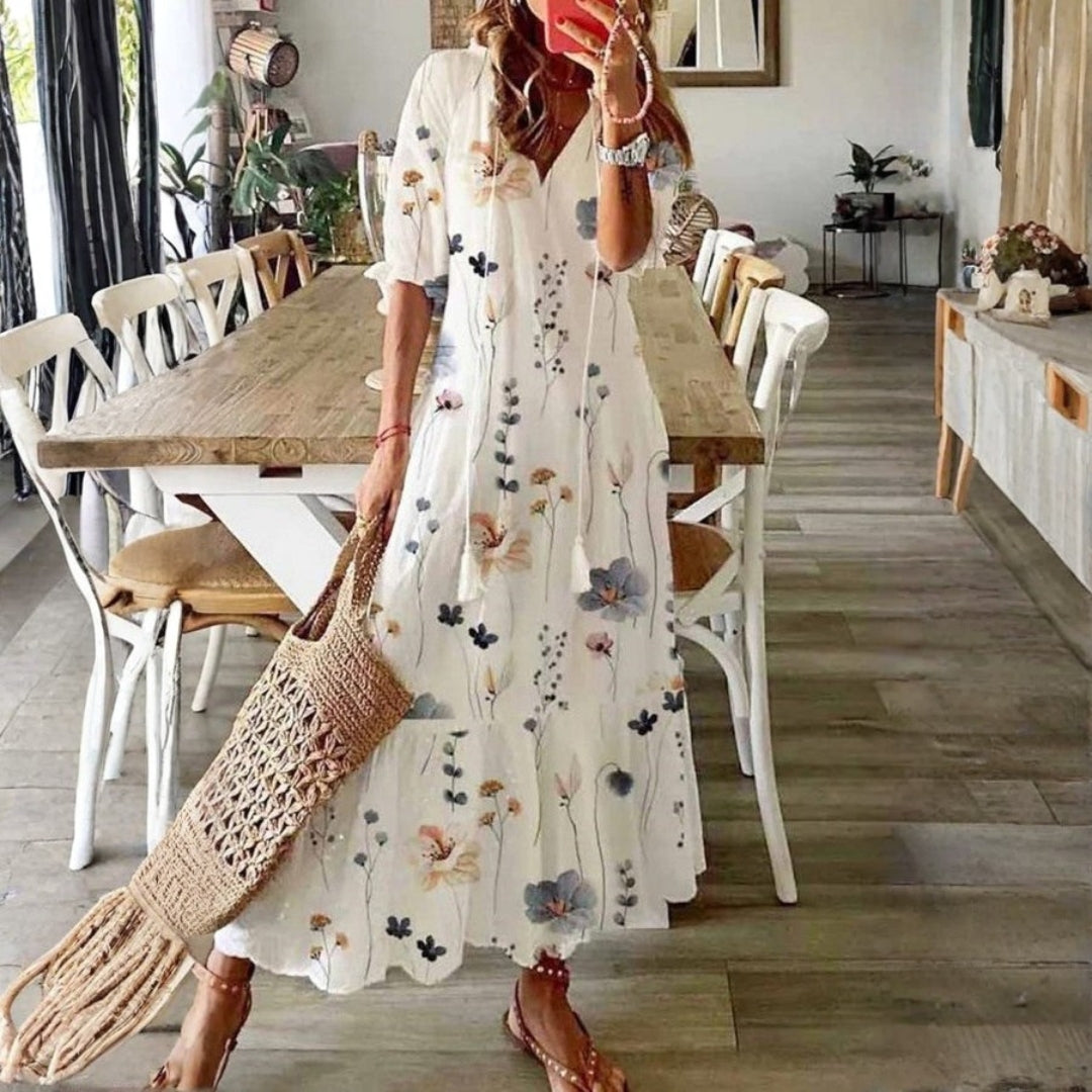 Bella | Women's Chic Boho Floral Maxi Dress