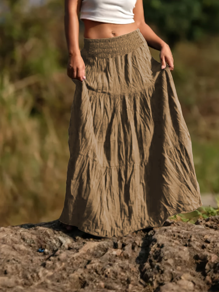 Bonnie - Women's Light Casual Waist-High Pleated Long Skirt