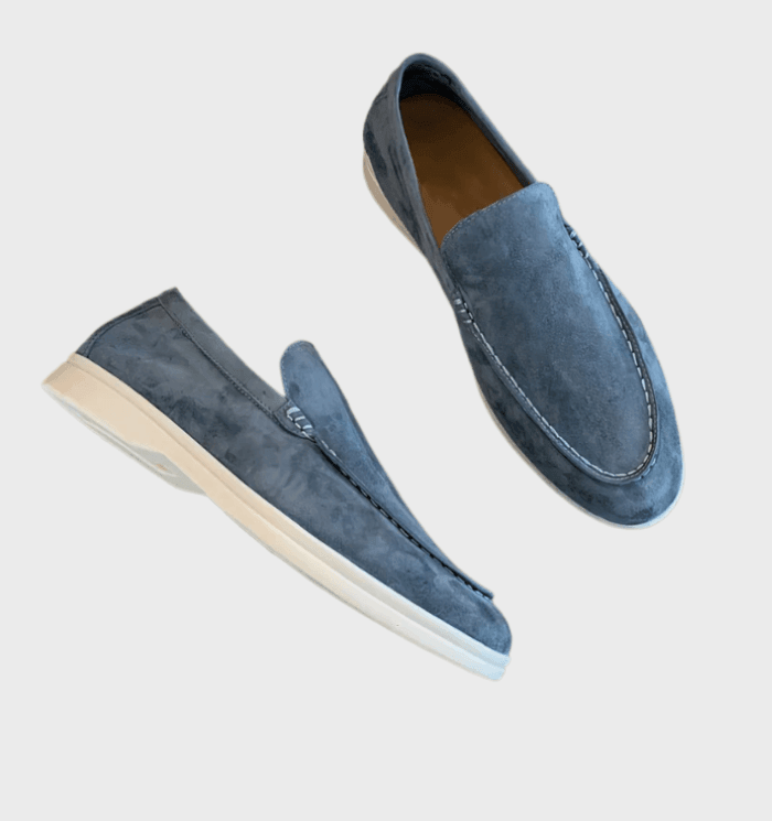 Wendell | Men’s Suede Leather Loafers with Soft Rubber Sole
