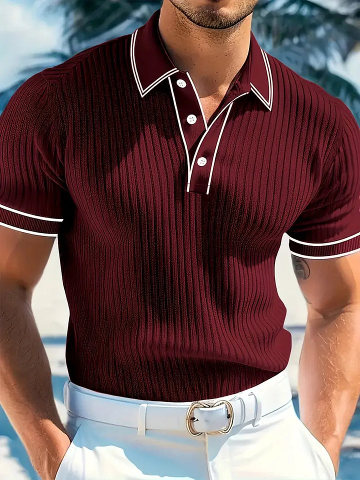 Samuel | Men's Summer Ribbed Polo Shirt