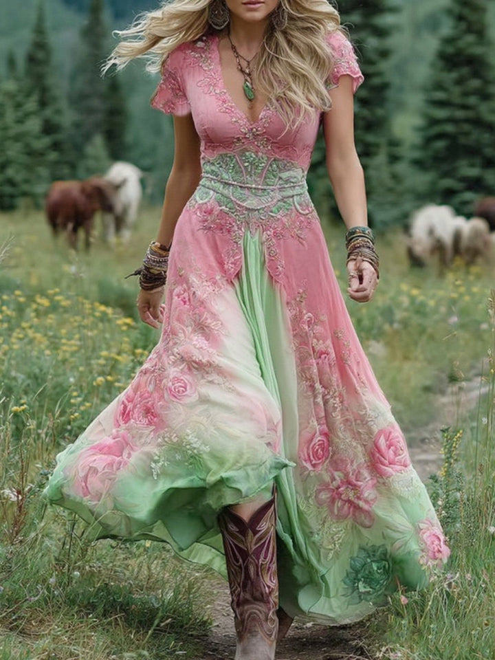 Audrie - Women’s Chic Boho Maxi Dress