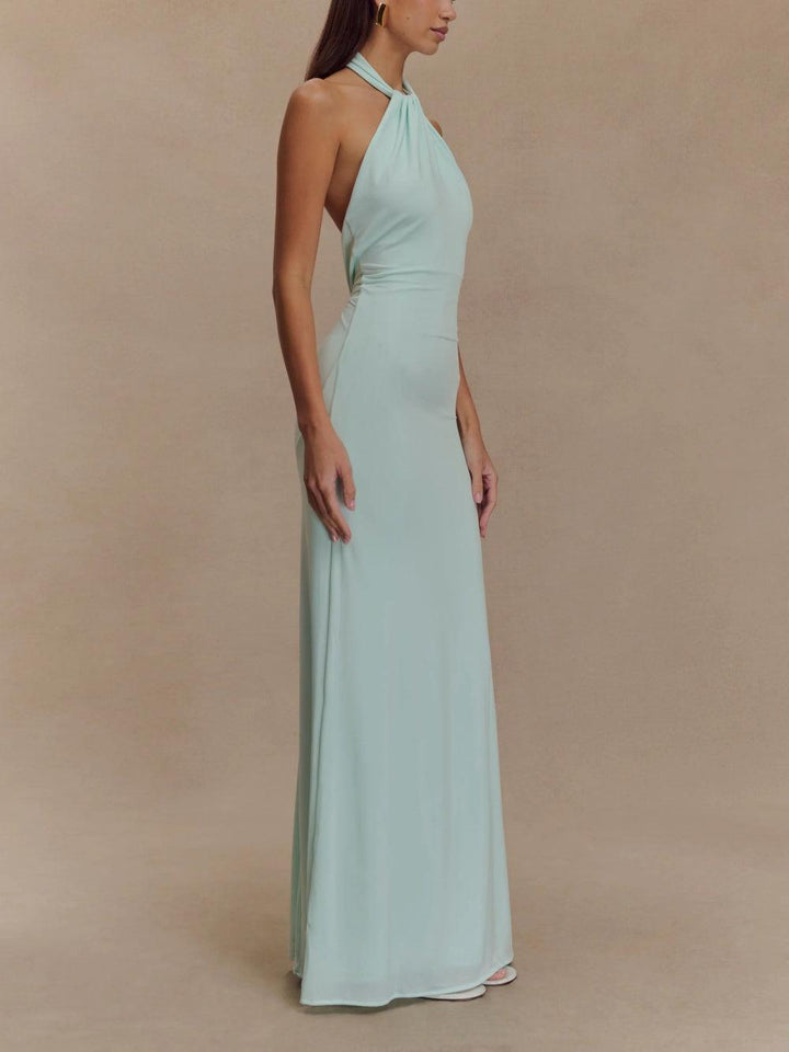 Hyper - Chic Slinky Halter Maxi Dress