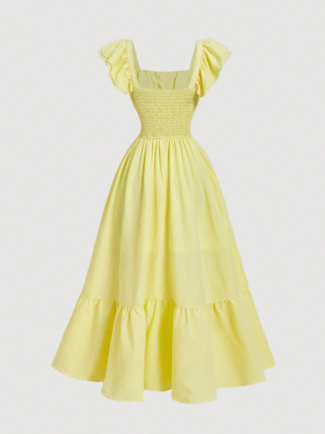 Flora - Women Off-Shoulder Ruffled Waist Maxi Dress