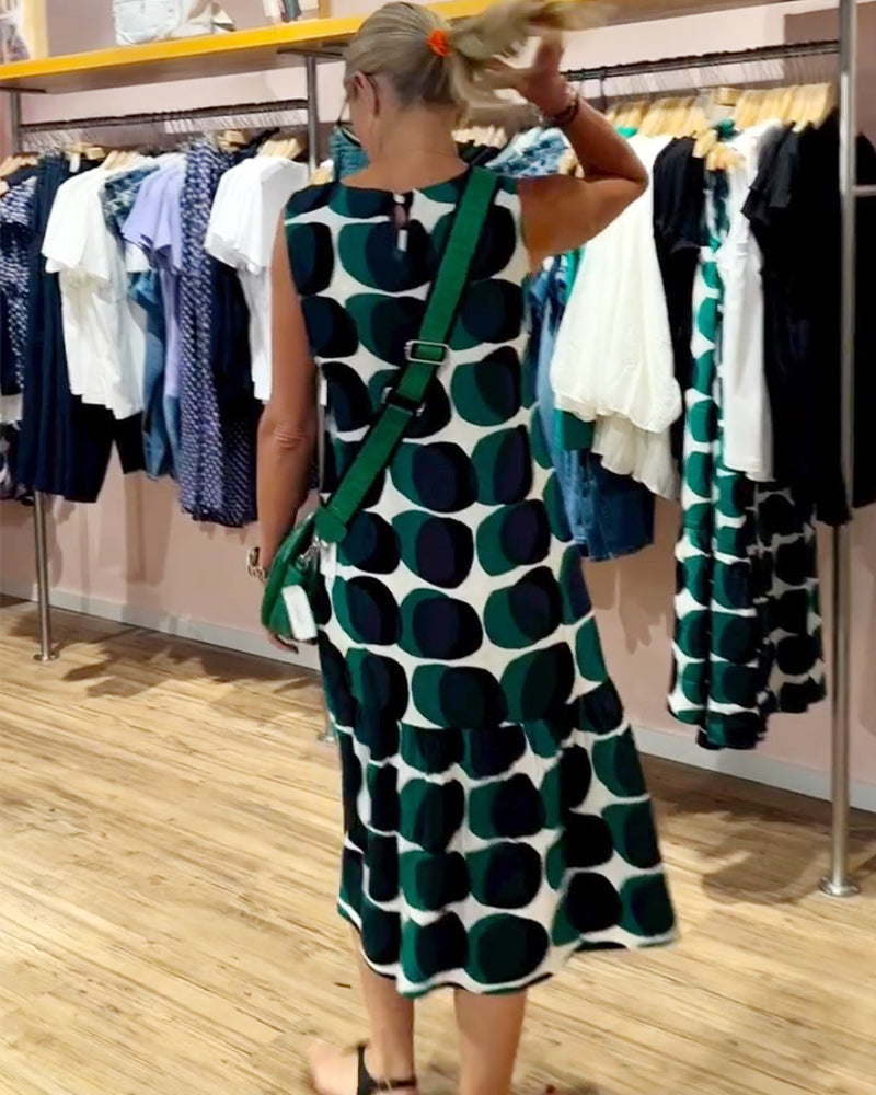 Sue Sleeveless Printed Dress