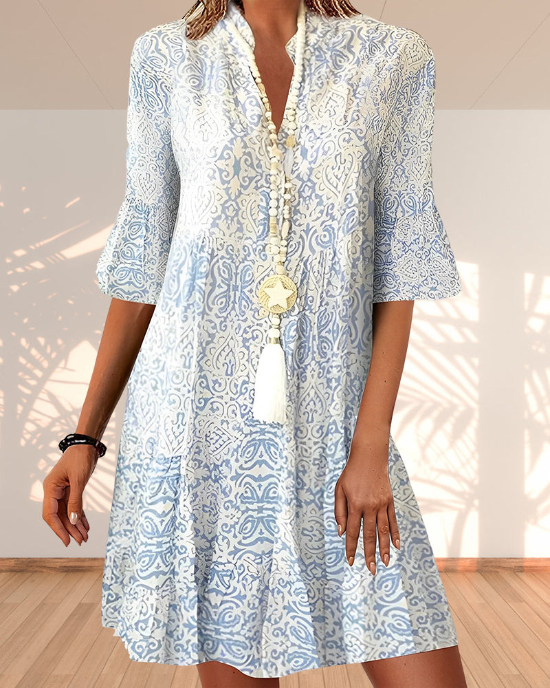 Sarah | Women Chic Boho Floral Print Summer Dress