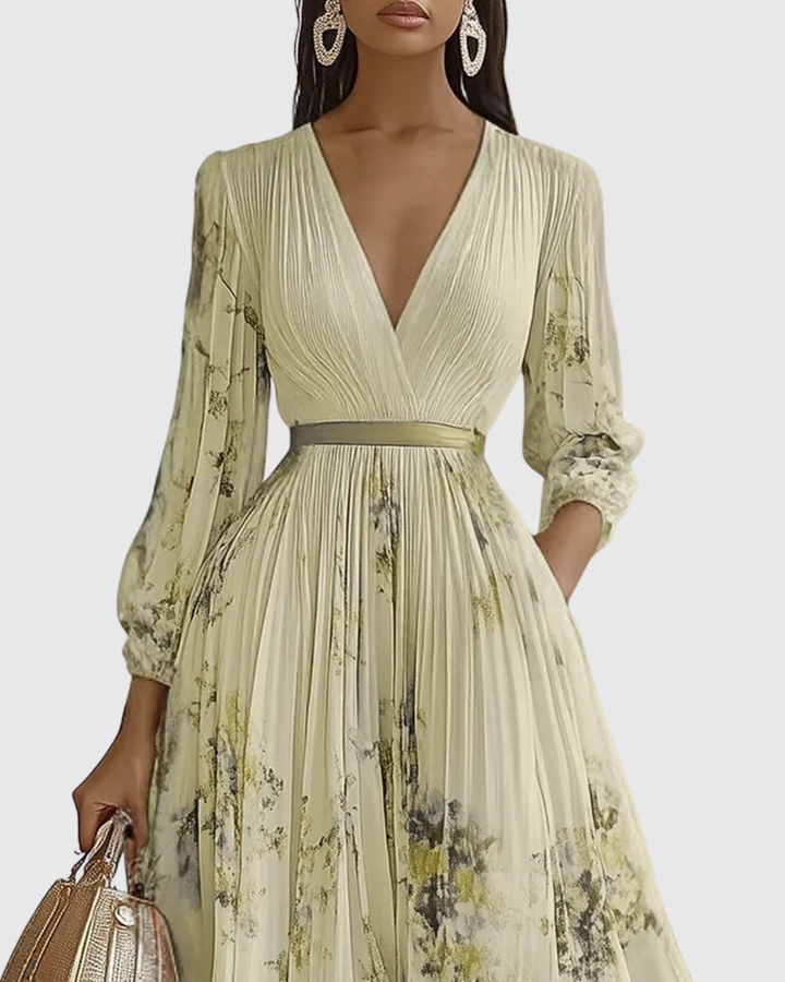 Rowella | Women's Elegant Pleated Wedding Guest Dress