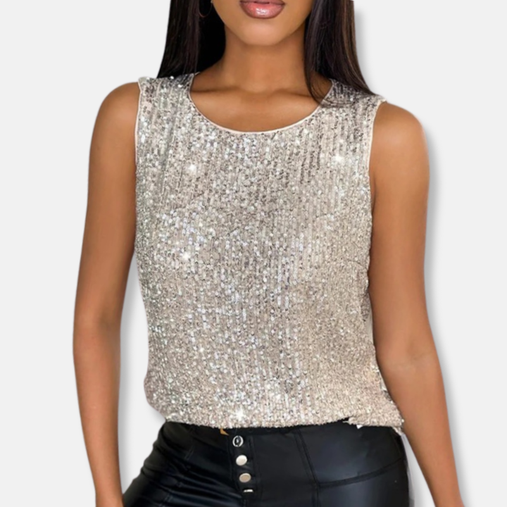 Crystal | Sparkling Sequin Sleeveless Going Out Top Women