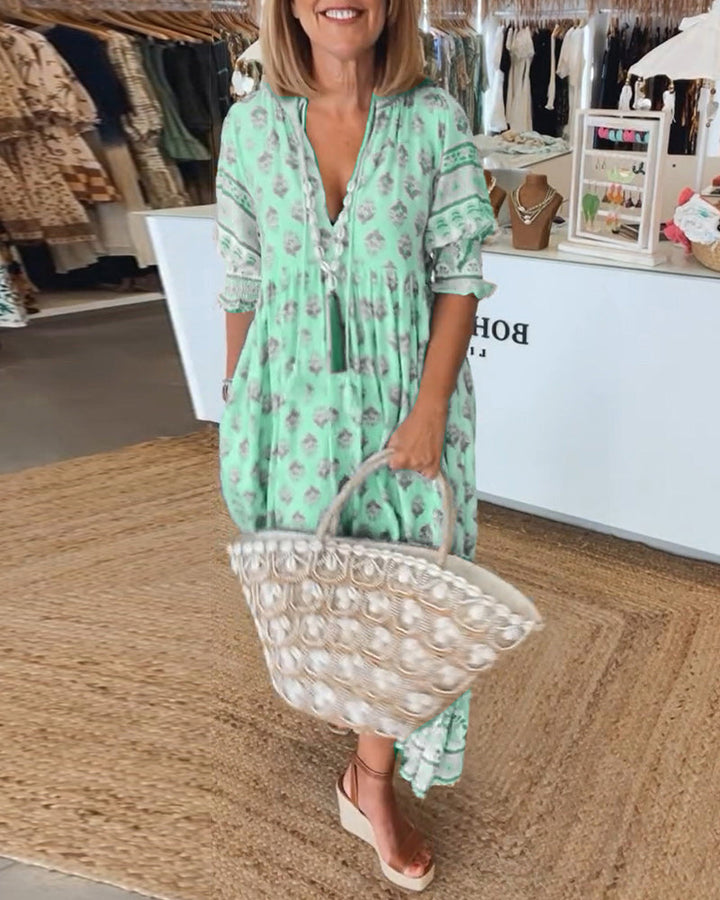 Rose - Women Boho Chic Printed Summer Dress