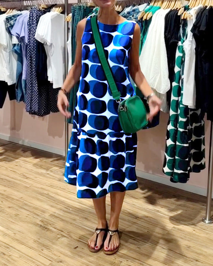 Sue Sleeveless Printed Dress