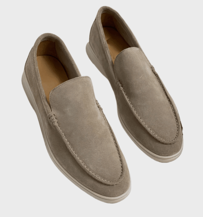 Wendell | Men’s Suede Leather Loafers with Soft Rubber Sole