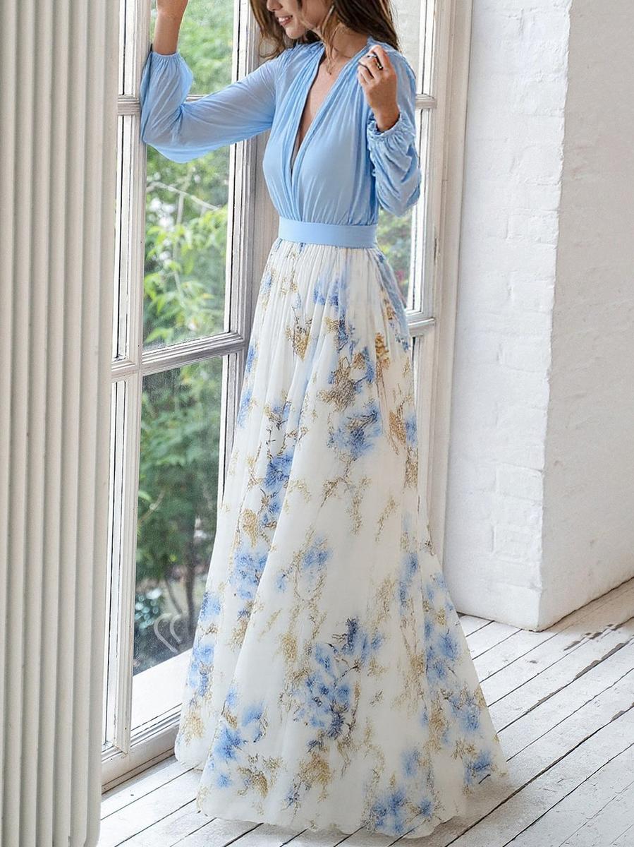 Novie - Women Boho Chic Floral Maxi Dress
