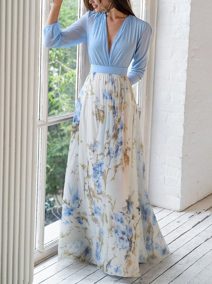 Novie - Women Boho Chic Floral Maxi Dress