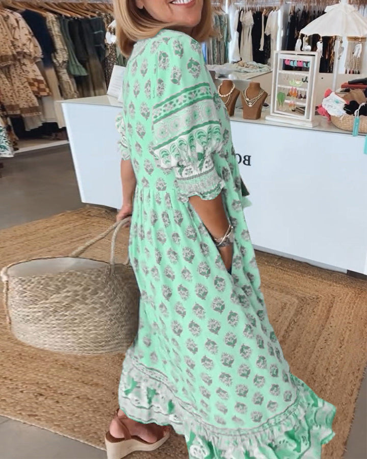 Rose - Women Boho Chic Printed Summer Dress
