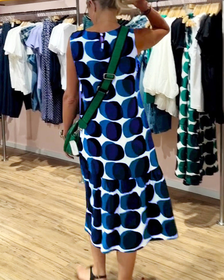 Sue Sleeveless Printed Dress