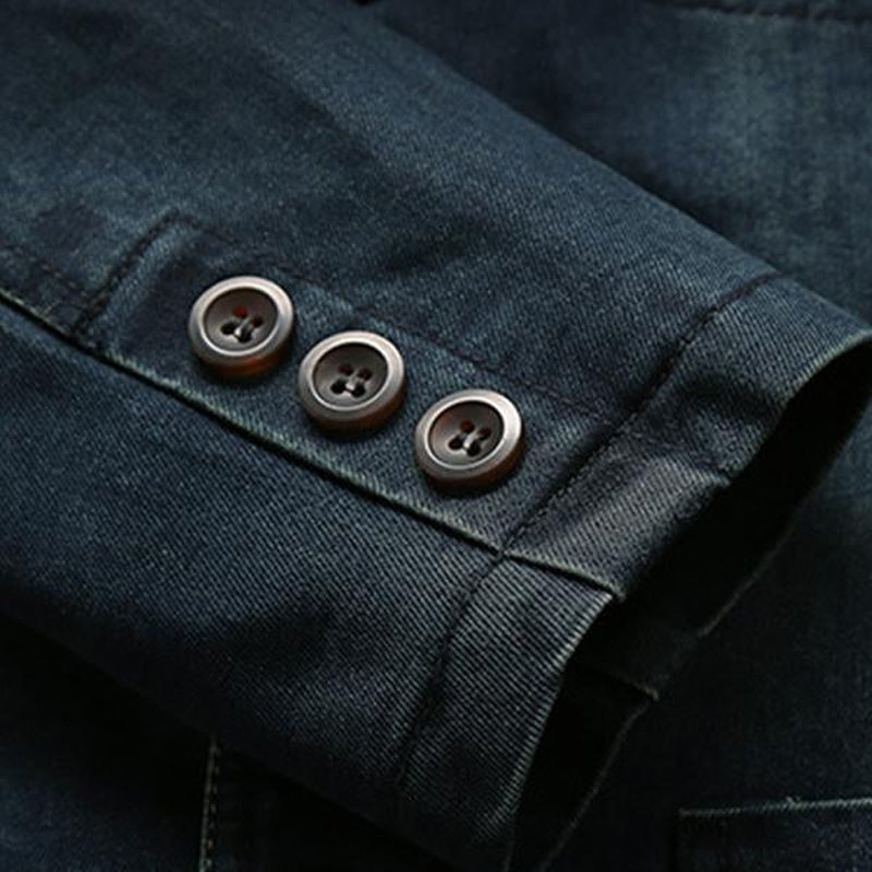 Sylvan | Men’s Tailor-Fit Denim Blazer with Pockets